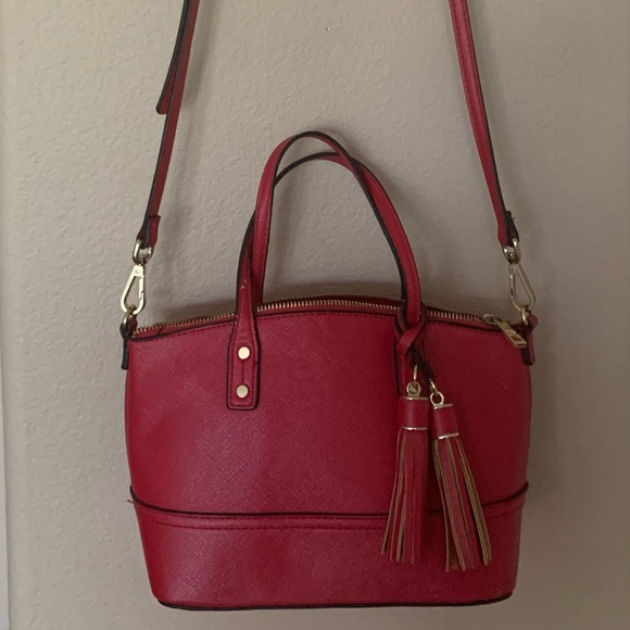 Merona Handbags - ❤️ Vegan, Red crossbody bag with tassels